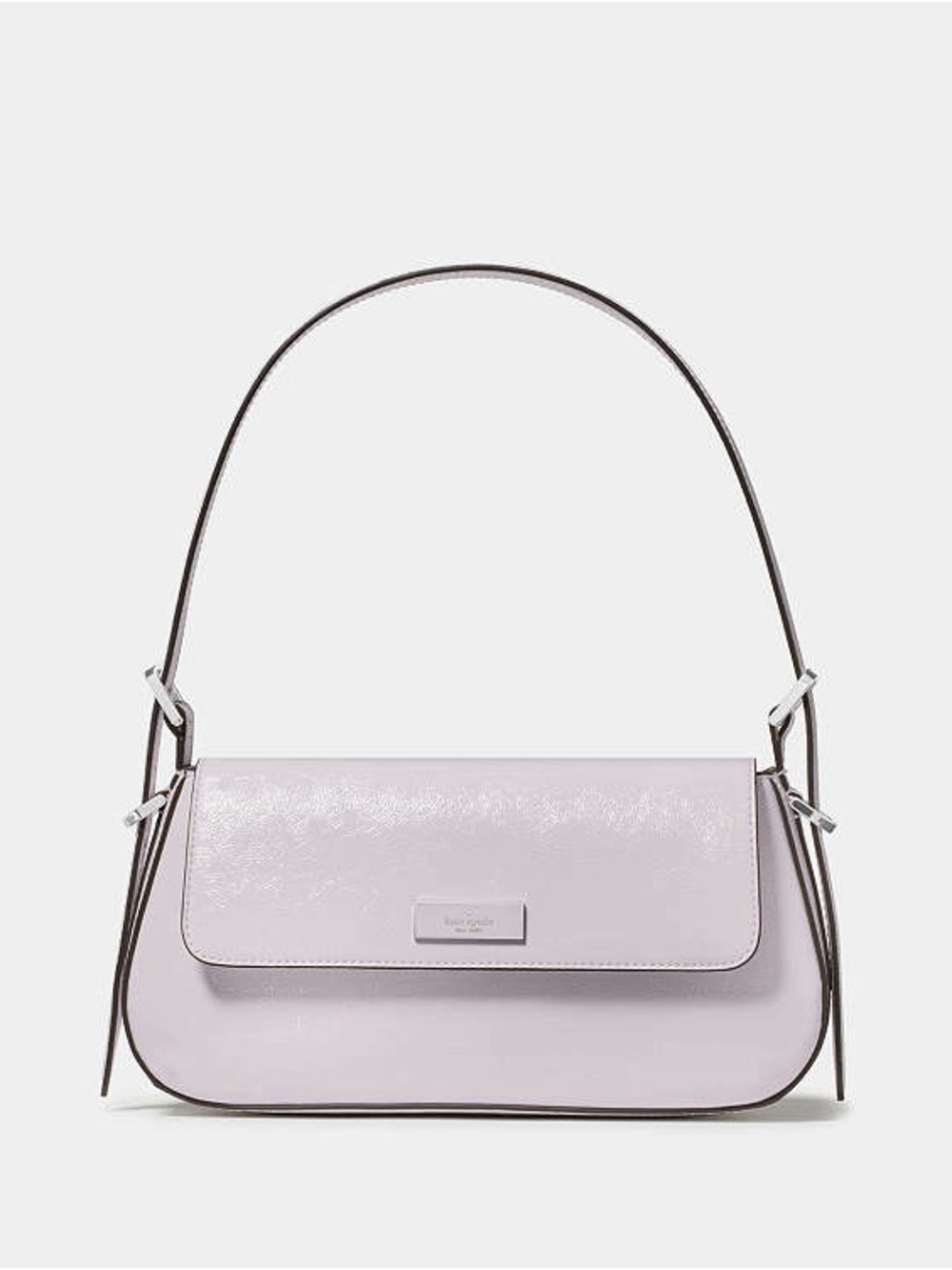 Kate Spade Bridget Shiny Leather Small Flap Shoulder Lilac Moonlight